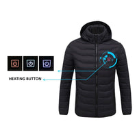 USB Heated Jacket Men Women Winter Warm Outdoor Long Sleeve Jackets