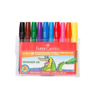 Faber Castell Washable 10 Colors Ally Jumbo - Karout Online -Karout Online Shopping In lebanon - Karout Express Delivery