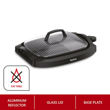 Tefal Health Multi Grill Plancha + Lid 2000W / CB6A0827 - Karout Online -Karout Online Shopping In lebanon - Karout Express Delivery