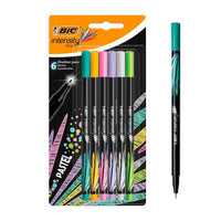 WRITING MARKERS (6 pcs.) PASTEL BIC INTENSITY FINE.