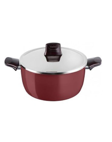 Tefal Pleasure Stewpan 28cm + Stainless Steel Lid / D5055352 - Karout Online -Karout Online Shopping In lebanon - Karout Express Delivery