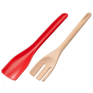 Tefal Ingenio Wood Salad Fork / K2305714 - Karout Online -Karout Online Shopping In lebanon - Karout Express Delivery