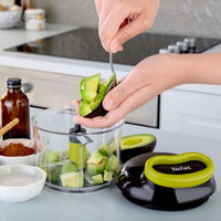 Tefal 5 Second Manual Chopper 900 ml + Free 1 Puree Blade / K1320404 - Karout Online -Karout Online Shopping In lebanon - Karout Express Delivery