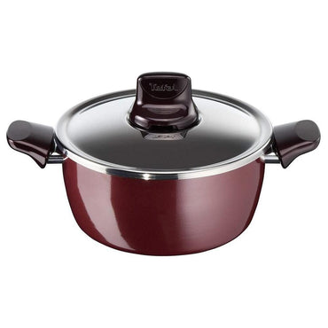 Tefal Pleasure Stewpan 20 cm + Stainless Steel Lid / D5024462 - Karout Online -Karout Online Shopping In lebanon - Karout Express Delivery