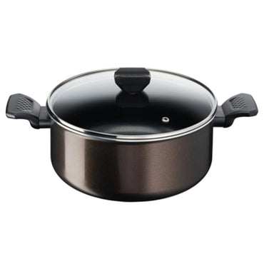 Tefal Easy Cook And Clean Stewpot 24cm + Glass Lid / B5544602 - Karout Online -Karout Online Shopping In lebanon - Karout Express Delivery