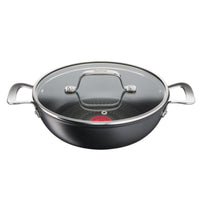 Tefal Unlimited Shallow Pan 26 cm With Glass Lid / G2557102 - Karout Online -Karout Online Shopping In lebanon - Karout Express Delivery