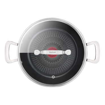 Tefal Unlimited Shallow Pan 26 cm With Glass Lid / G2557102 - Karout Online -Karout Online Shopping In lebanon - Karout Express Delivery