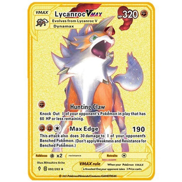 Pokemon Metal Golden Vmax Cards - Karout Online -Karout Online Shopping In lebanon - Karout Express Delivery
