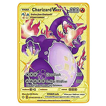 Pokemon Metal Golden Vmax Cards - Karout Online -Karout Online Shopping In lebanon - Karout Express Delivery