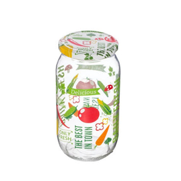 Herevin Decorated Jar - Vegetables / 1LT - Karout Online -Karout Online Shopping In lebanon - Karout Express Delivery