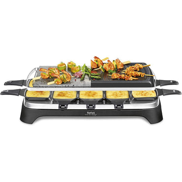Tefal Raclette Pierrade 3 in 1 Black Stainless Steel 1350W 10 People / RE45A812
