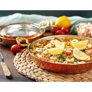Traditional Handmade Copper Frying Pan for Cooking 22 CM - Karout Online -Karout Online Shopping In lebanon - Karout Express Delivery