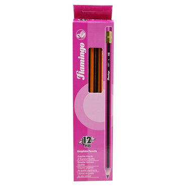 Flamingo 12 HB Graphite Pencils (Pack of 12) / Q-20 / CX-2021 - Karout Online -Karout Online Shopping In lebanon - Karout Express Delivery
