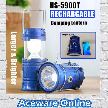 Shop Online Rechargeable Camping Lantern Portable Outdoor Camping Collapsible Torch Solar / KC-208/ HS-5900T - Karout Online Shopping In lebanon