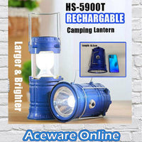 Shop Online Rechargeable Camping Lantern Portable Outdoor Camping Collapsible Torch Solar / KC-208/ HS-5900T - Karout Online Shopping In lebanon