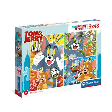 Clementoni Tom and Jerry 3x48 pcs Puzzle - Karout Online -Karout Online Shopping In lebanon - Karout Express Delivery