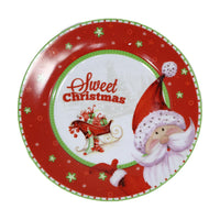 Christmas Glass Plates Set ( 7 Pcs) - Karout Online -Karout Online Shopping In lebanon - Karout Express Delivery