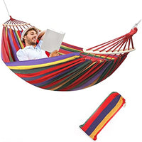 Shop Online Hammock Camping Hanging Outdoor Swing with Wooden Stick 200 x 80 cm / 22FK002 - Karout Online Shopping In lebanon