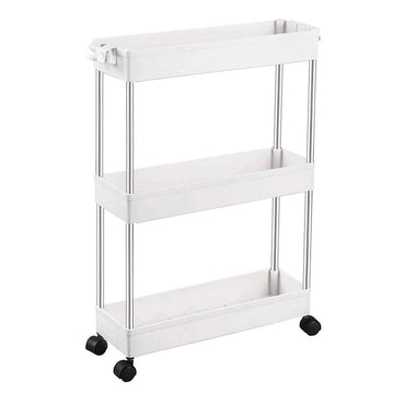 Slim Storage Carts 3 Layer Trolley Wheel Kitchen Tableware Organizer Bathroom Organizer Bracket Storage shelves - Karout Online -Karout Online Shopping In lebanon - Karout Express Delivery
