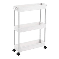 Slim Storage Carts 3 Layer Trolley Wheel Kitchen Tableware Organizer Bathroom Organizer Bracket Storage shelves - Karout Online -Karout Online Shopping In lebanon - Karout Express Delivery