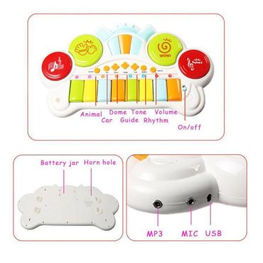 Electronic Organ Light Keyboard Musical Instrument.