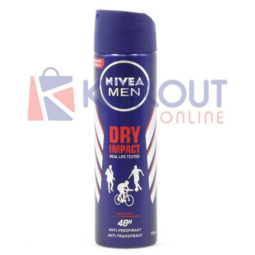 Nivea Men Deodorant Dry Impact Spray 150Ml Personal Care