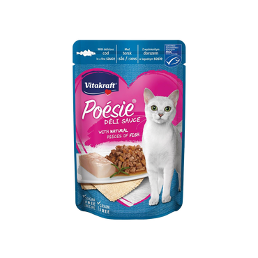 Vitakraft Poesie Delisauce + Codfish 85g