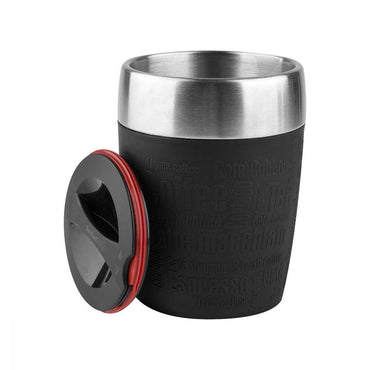 Tefal Stainless Steel Travel Cup 200 mL Black / K3081314 - Karout Online -Karout Online Shopping In lebanon - Karout Express Delivery