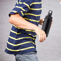 Tefal Drink 2 Go Light Steel Drop Grey Drinking Bottle Screw Lid 600 ml / K3194212 - Karout Online -Karout Online Shopping In lebanon - Karout Express Delivery