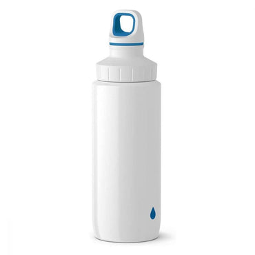 Tefal Drink 2 Go Light Steel Drop Blue Drinking Bottle Screw Lid 600 ml / K3194312 - Karout Online -Karout Online Shopping In lebanon - Karout Express Delivery