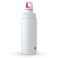 Tefal Drink 2 Go Light Steel Drop Pink Drinking Bottle Screw Lid 600 ml / K3194512 - Karout Online -Karout Online Shopping In lebanon - Karout Express Delivery