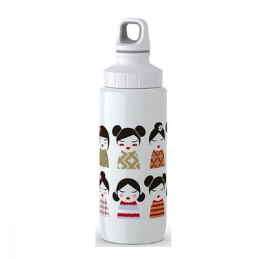 Tefal Drink 2 Go Light Steel Geisha  Drinking Bottle Screw Lid  600 ml / K3194612 - Karout Online -Karout Online Shopping In lebanon - Karout Express Delivery