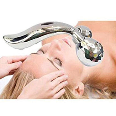 3D Roller Face Massager Face Body Roller Massager Y-Shape Platinum - Karout Online -Karout Online Shopping In lebanon - Karout Express Delivery
