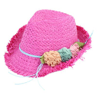 Straw Flower Designed Hat.