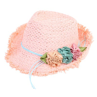 Straw Flower Designed Hat.