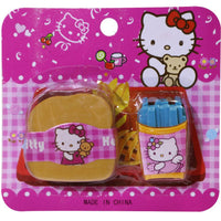 Kids Characters Eraser Set Hello Kitty Stationery