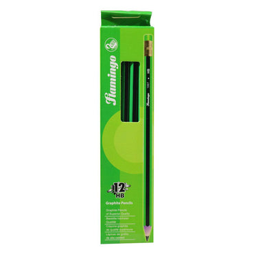 Flamingo 12 HB Graphite Pencils (Pack of 12) / Q-20 / CX-2021 - Karout Online -Karout Online Shopping In lebanon - Karout Express Delivery