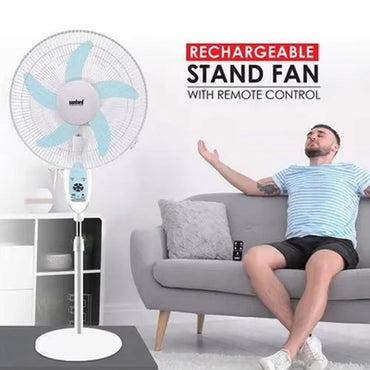 Shop Online Sanford Rechargeable Stand Fan SF6600RSFN 18 inch with remote - Karout Online Shopping In lebanon