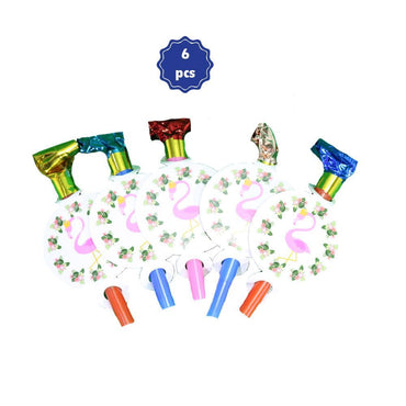 Tropical Flamingo- Blowouts  (6 pcs).