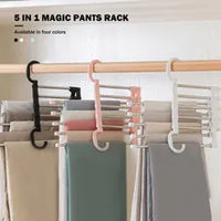 Multifunctional Wardrobe 5 Layers Pants Storage Rack Hangers Holders / 502624/602111 / KN-366