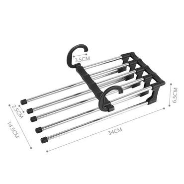 Multifunctional Wardrobe 5 Layers Pants Storage Rack Hangers Holders / 502624/602111 / KN-366