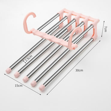 Multifunctional Wardrobe 5 Layers Pants Storage Rack Hangers Holders / 502624/602111 / KN-366