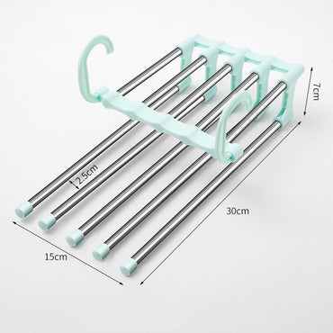 Multifunctional Wardrobe 5 Layers Pants Storage Rack Hangers Holders / 502624/602111 / KN-366