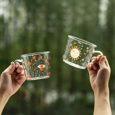 **NET**Creative Scale Glass Mug Breakfast Espresso Coffee Cup Glasses Household Drinkware / 9446053