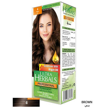Ultra Herbals Professional Hair Color Cream 4 Brown - Karout Online -Karout Online Shopping In lebanon - Karout Express Delivery