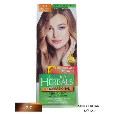 Ultra Herbals Professional Hair Color Cream 7.7 Shiny Brown - Karout Online -Karout Online Shopping In lebanon - Karout Express Delivery