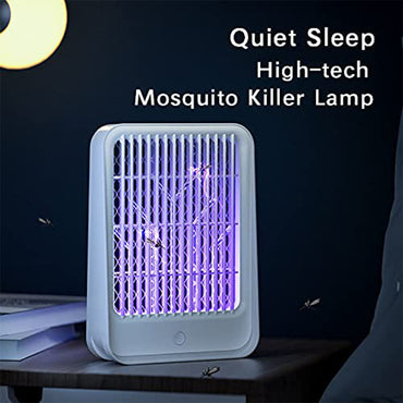Portable Rechargeable Electric USB Killer Mosquito Lamp UV LED Light, Indoor Outdoor Wall Mount Noiseless No Radiation