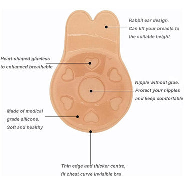 Invisible Push Up Bra- Pair - Karout Online -Karout Online Shopping In lebanon - Karout Express Delivery