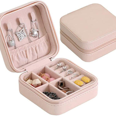 **NET**Portable Leather Travel Jewelry Box Jewelry Organizer / KC23-213 / 6920233814257