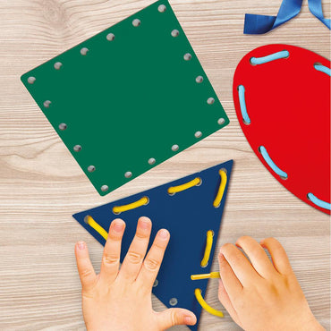 Clementoni Montessori Shapes and Laces - French - Karout Online -Karout Online Shopping In lebanon - Karout Express Delivery